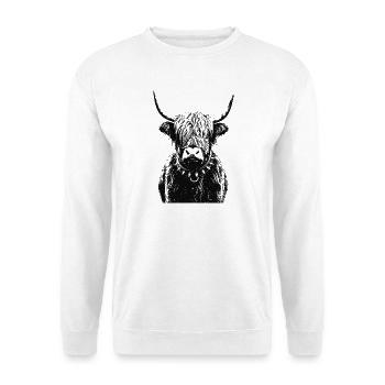 Punk Scotland Highland Cattle - Sweat-shirt Unisexe - blanc - Devant
