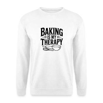 Baking Is My Therapy - Unisex Sweatshirt - white - Front