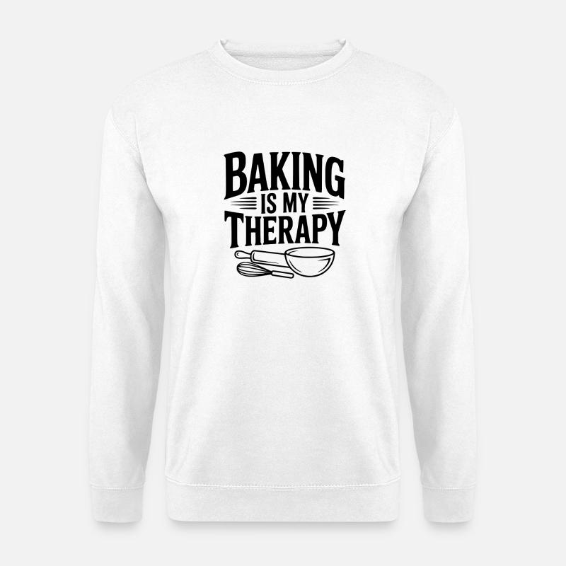 Baking Is My Therapy - Unisex Sweatshirt - white