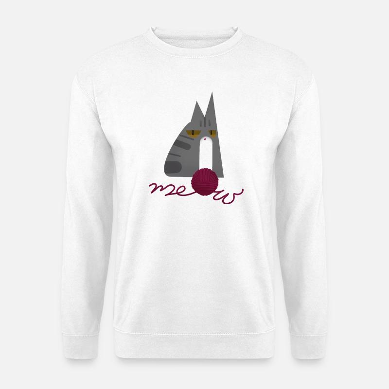 Kätzchen (grau) - Unisex Pullover - Weiß