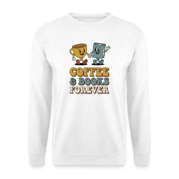 Livres de café Bonne humeur Rat de bibliothèque rétro - Sweat-shirt Unisexe - blanc - Devant