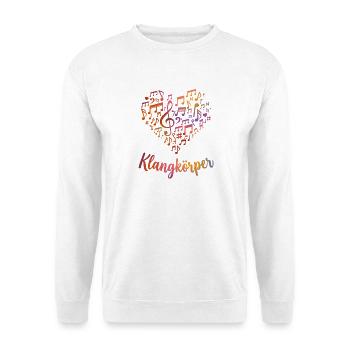 Klangkörper Chor Orchester Retro Herz - Unisex Pullover - Weiß - Vorne