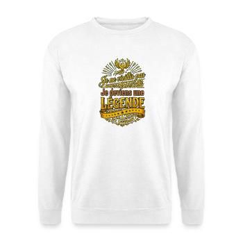 Je ne vieillis pas je deviens une légende Phénix - Sweat-shirt Unisexe - blanc - Devant
