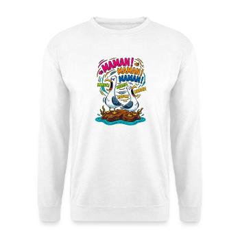 Mouettes Criant Maman Humour Mère - Sweat-shirt Unisexe - blanc - Devant