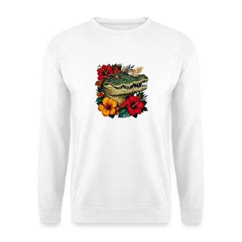 Alligatorenkopf Tropenblüten - Unisex Pullover - Weiß - Vorne
