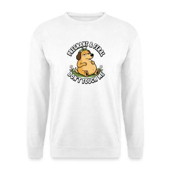 Enceinte et sauvage « Ne me touche pas » - Sweat-shirt Unisexe - blanc - Devant