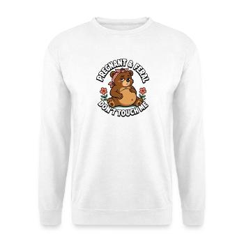 Enceinte et sauvage – Ne me touche pas, ours ! Schwa - Sweat-shirt Unisexe - blanc - Devant