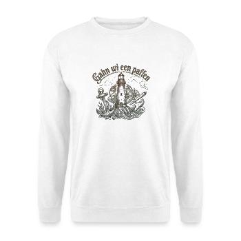 Plattdeutsch Kiffer Humor Nordsee Moin Spruch - Unisex Pullover - Weiß - Vorne