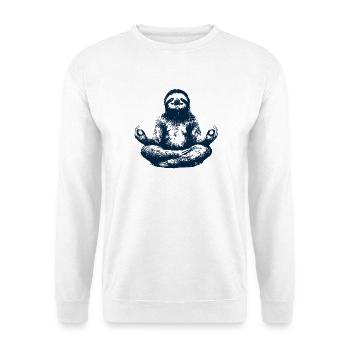 Yoga Namasté méditant paresseux - Sweat-shirt Unisexe - blanc - Devant