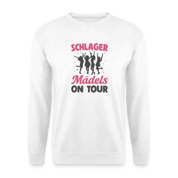 Schlager Mädels on Tour Schlagerparty Mädelsabend - Unisex Pullover - Weiß - Vorne