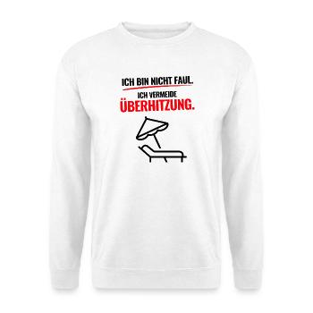 Überhitzung Aktiv - Unisex Pullover - Weiß - Vorne