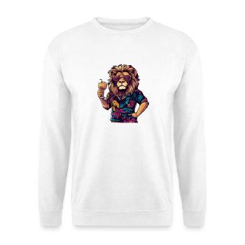 Lion Comic Summer - Unisex Sweatshirt - white - Front