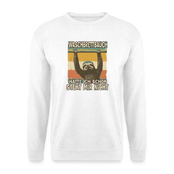 Faultier Fitness Schulsport Sportlehrer Fitness - Unisex Pullover - Weiß - Vorne