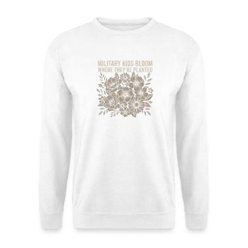 Militärkinder blühen dort auf, wo sie gepflanzt si - Unisex Pullover - Weiß - Vorne