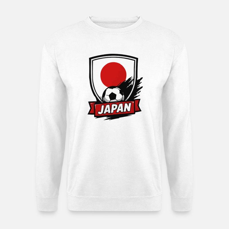Japan Fußball Shield Logo - Unisex Pullover - Weiß