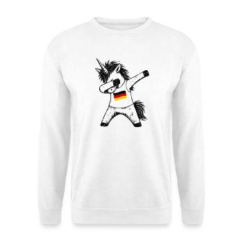 Dabbing Unicorn Germany Fan - Unisex Sweatshirt - white - Front