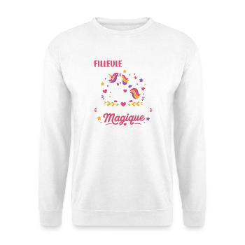 Filleule Licorne Magique - Sweat-shirt Unisexe - blanc - Devant