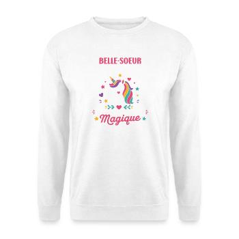 Belle-Soeur Licorne Magique - Sweat-shirt Unisexe - blanc - Devant