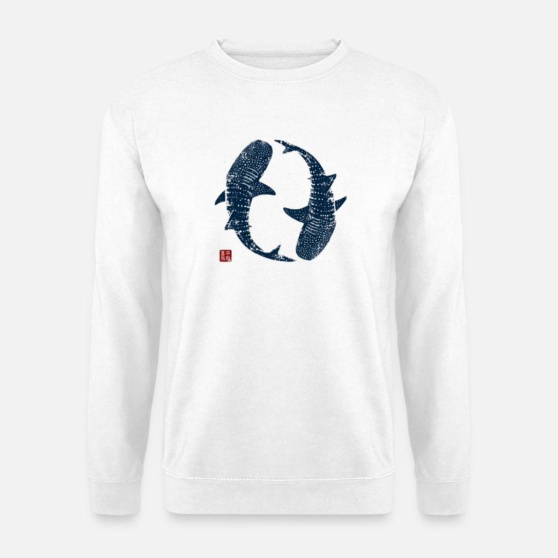 Walhai Kreis - Unisex Pullover - Weiß