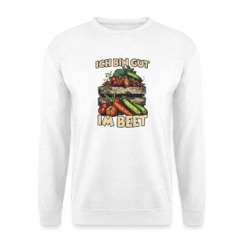 Hochbeet Gemüse Gartenarbeit Selbstversorger  - Unisex Pullover - Weiß - Vorne