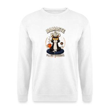 Namaste im Bett Zen-Katze - Unisex Pullover - Weiß - Vorne