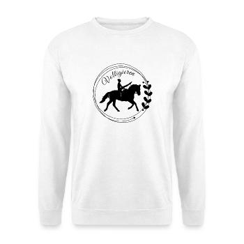 Voltigieren Mühle: Volti Pferdesport Pflichtübung - Unisex Pullover - Weiß - Vorne