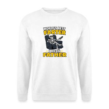 Father's Day Dad World's Best Farter I Mean Father - Unisex Sweatshirt - white - Front