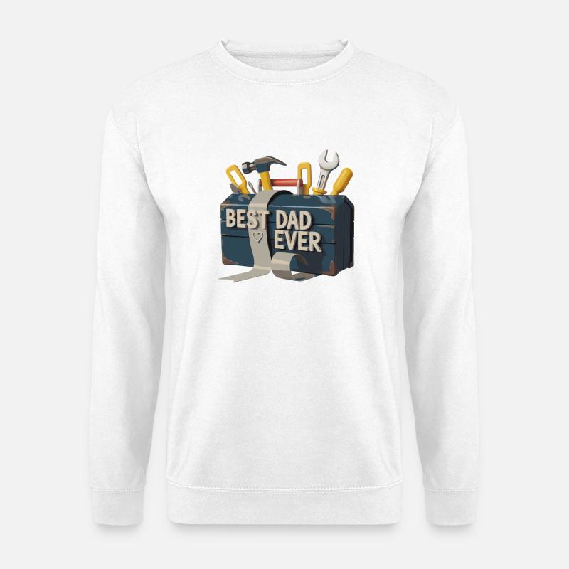 Best Dad Ever Toolbox - Unisex Sweatshirt - white