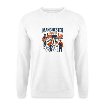 Manchester, Angleterre, vie industrielle urbaine - Sweat-shirt Unisexe - blanc - Devant