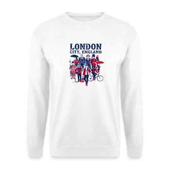 People Of London City England United Kingdom - Unisex Pullover - Weiß - Vorne