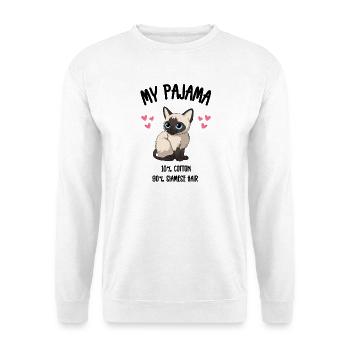 Siamese Cat Pajama - Unisex Sweatshirt - white - Front
