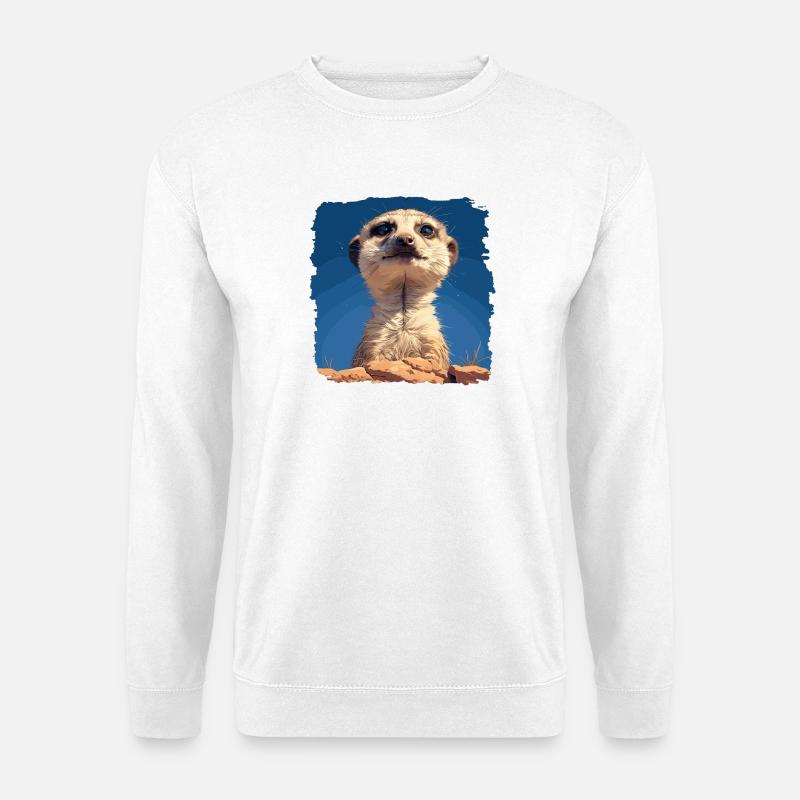 Suricate Erdmännchen - Sweat-shirt Unisexe - blanc