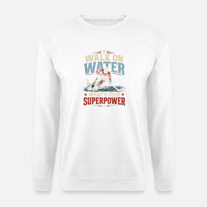Superpuissance du Marcheur d’Eau - Sweat-shirt Unisexe - blanc