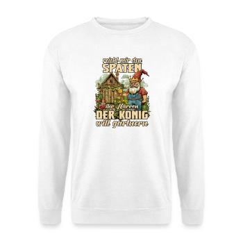 Schrebergarten Garten König Gartenarbeit Garten - Unisex Pullover - Weiß - Vorne
