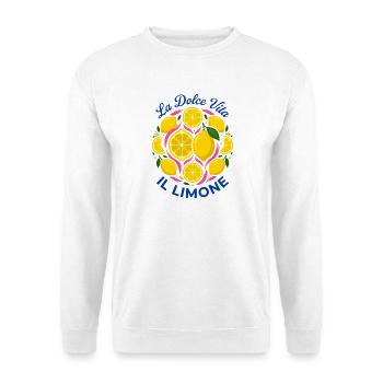 La Dolce Vita Il Limone Citrons Été Italien - Sweat-shirt Unisexe - blanc - Devant