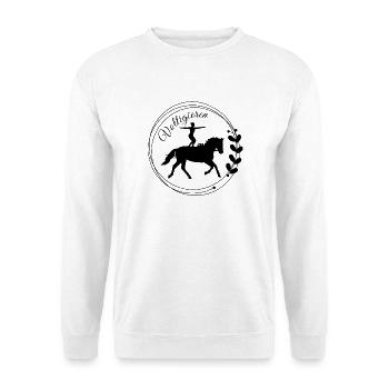 Voltigieren Stand: Volti Pferdesport Pflichtübung - Unisex Pullover - Weiß - Vorne