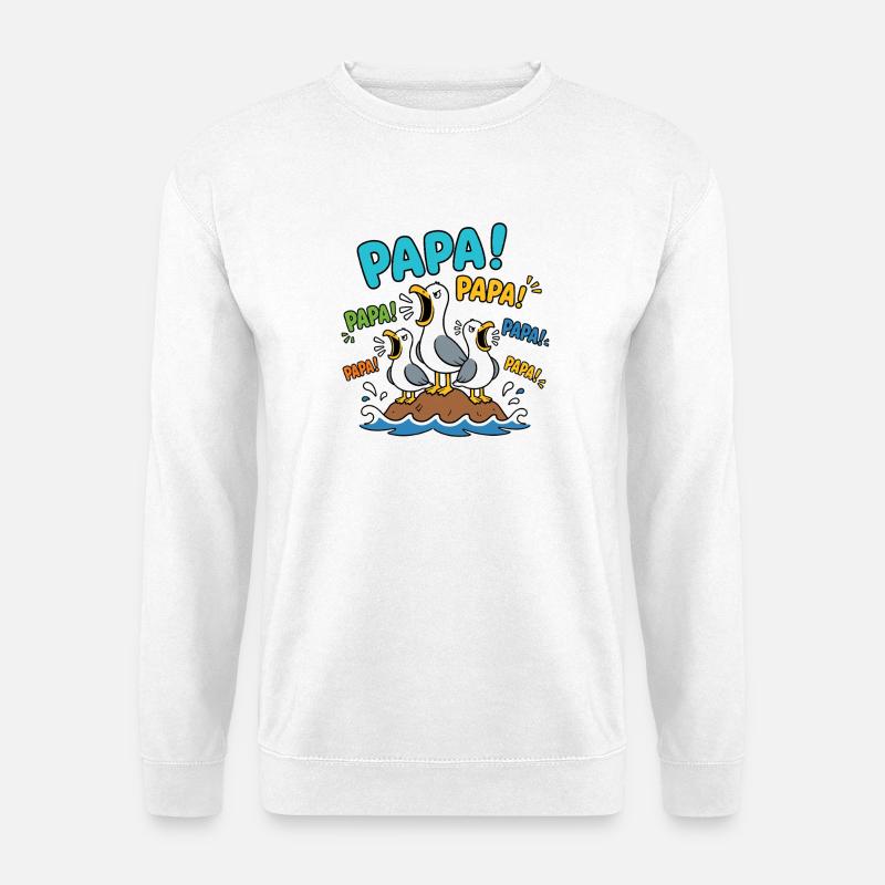 PAPA MÖWE - Unisex Pullover - Weiß