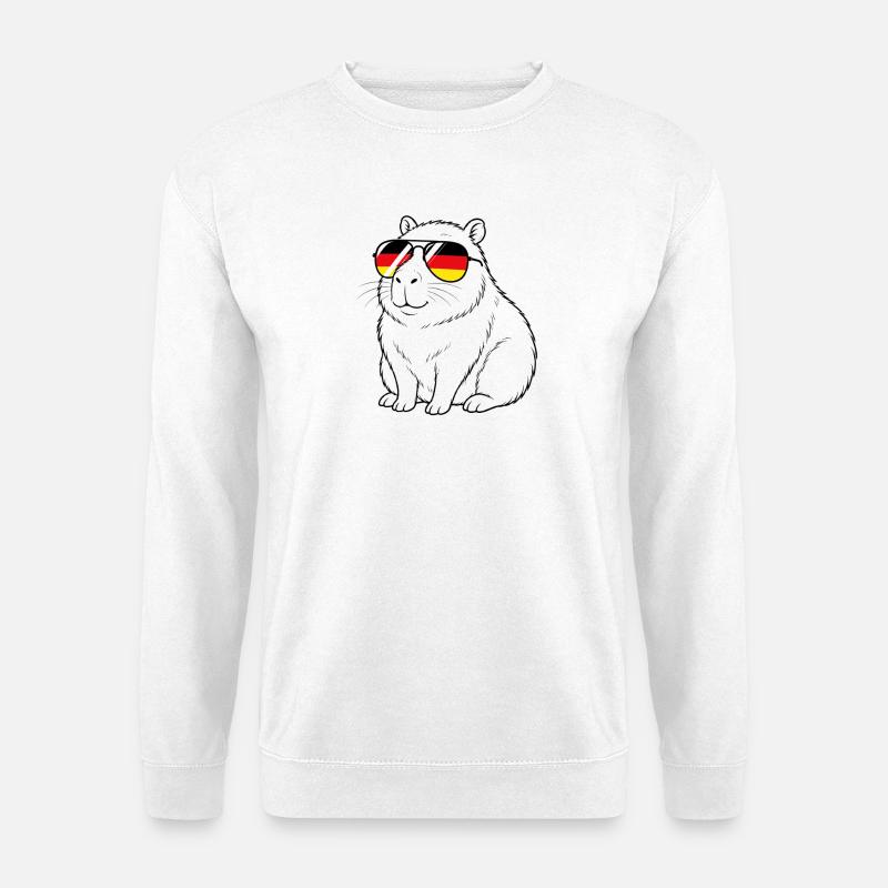 German flag Capybara German Germany - Unisex Sweatshirt - white