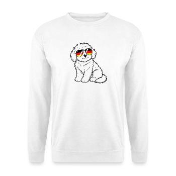 Deutsche flagge Hund deutsch Deutschland Hunde - Unisex Pullover - Weiß - Vorne