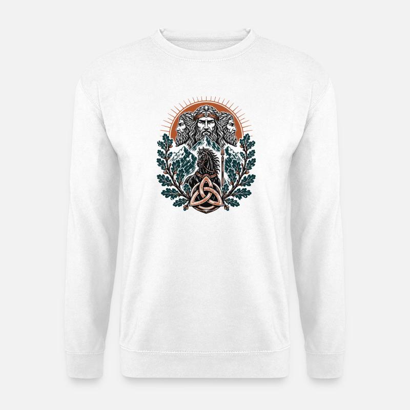 Triglav Pferdeemblem - Unisex Pullover - Weiß