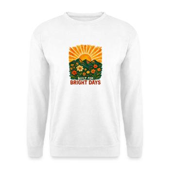 Sonnenaufgangs Blumenlandschaft - Unisex Pullover - Weiß - Vorne