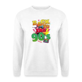 Retour à la cassette néon des années 90 - Sweat-shirt Unisexe - blanc - Devant