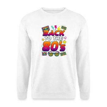 Retour à l’ambiance rétro néon des années 80 - Sweat-shirt Unisexe - blanc - Devant