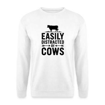 Kühe Sprüche Kuh Lustiges Kühe Geschenk - Unisex Pullover - Weiß - Vorne