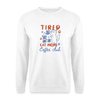 Tired Cat Moms Coffee Club - Unisex Sweatshirt - white - Front