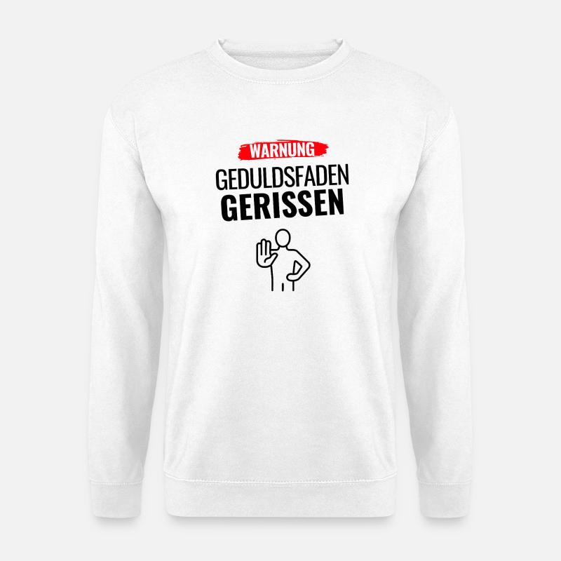 Warnung Sozialakku leer - Unisex Pullover - Weiß
