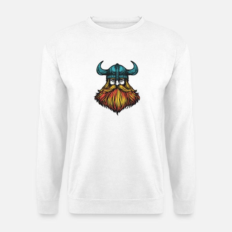 Viking Head - Unisex Sweatshirt - white