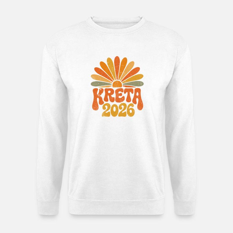 Kreta 2026 Sonnenstrahlen - Unisex Pullover - Weiß
