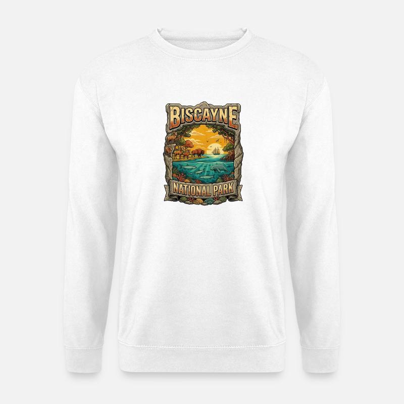 Biscayne National Park Szene - Unisex Pullover - Weiß