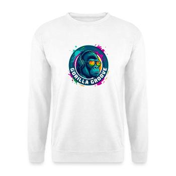 Gorilla Groove Gorilla DJ Musik-Kopfhörer - Unisex Pullover - Weiß - Vorne